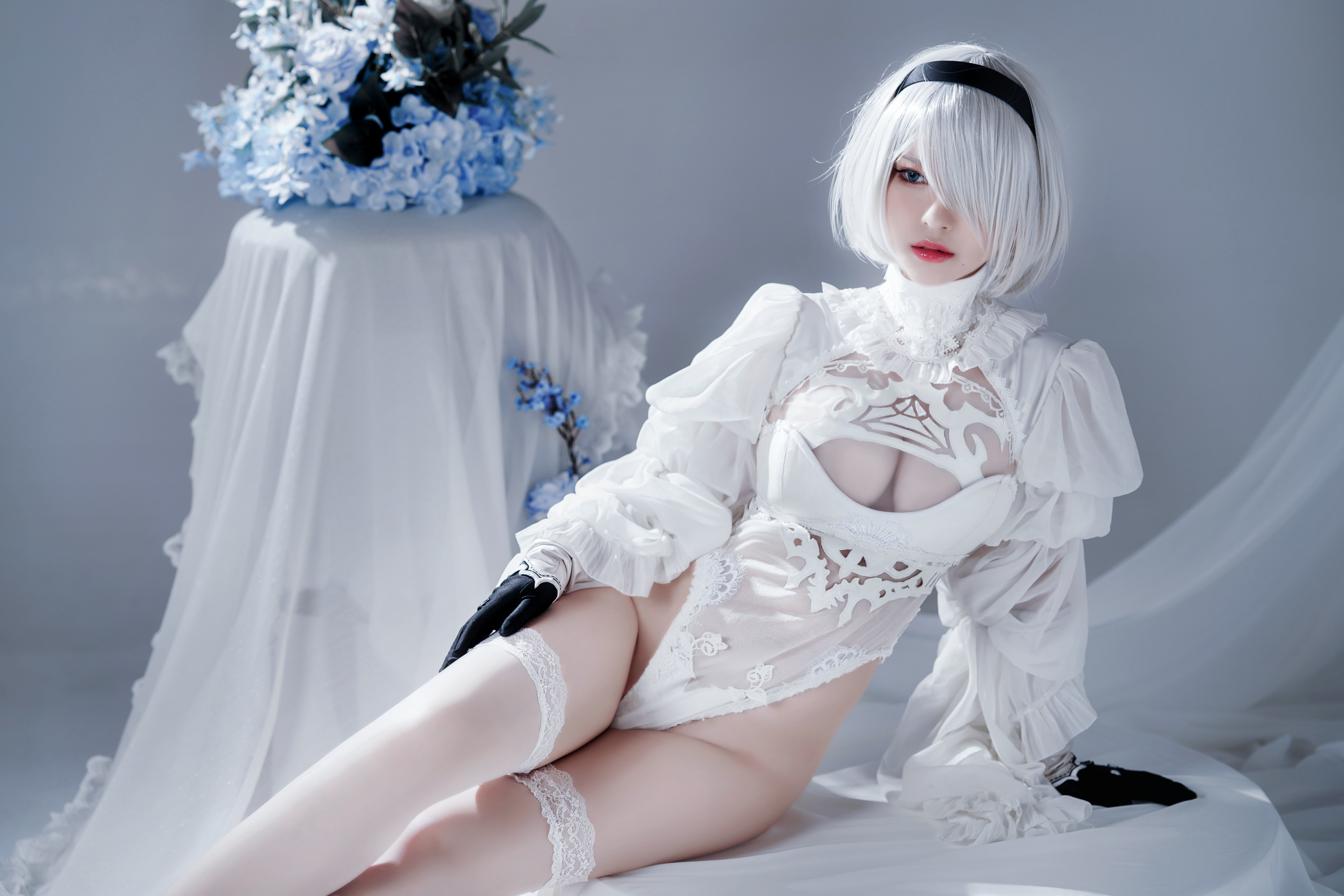 半半子 - Automataヨルハ二号B型 白礼服 8