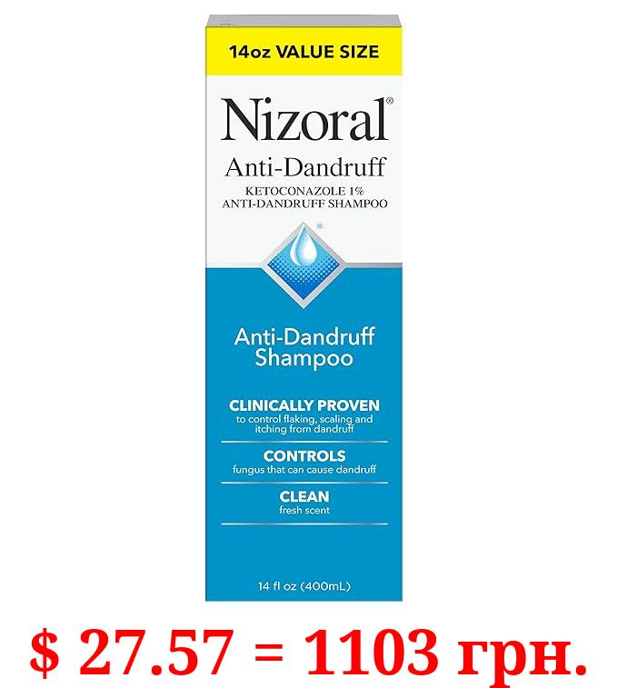 Nizoral Anti-Dandruff Shampoo with 1% Ketoconazole, Fresh Scent, 14 Fl Oz