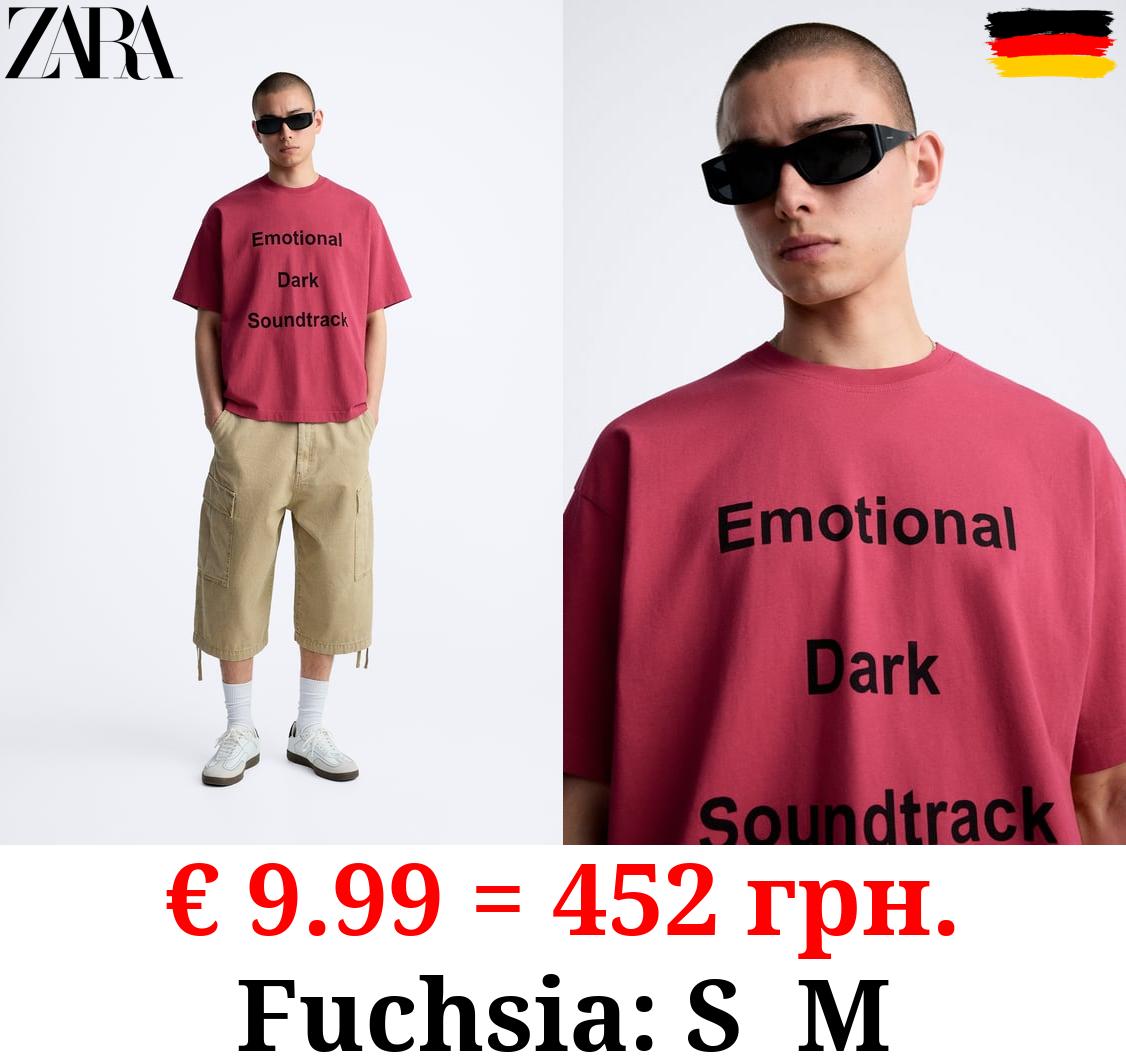 FADED TOP WITH SLOGAN