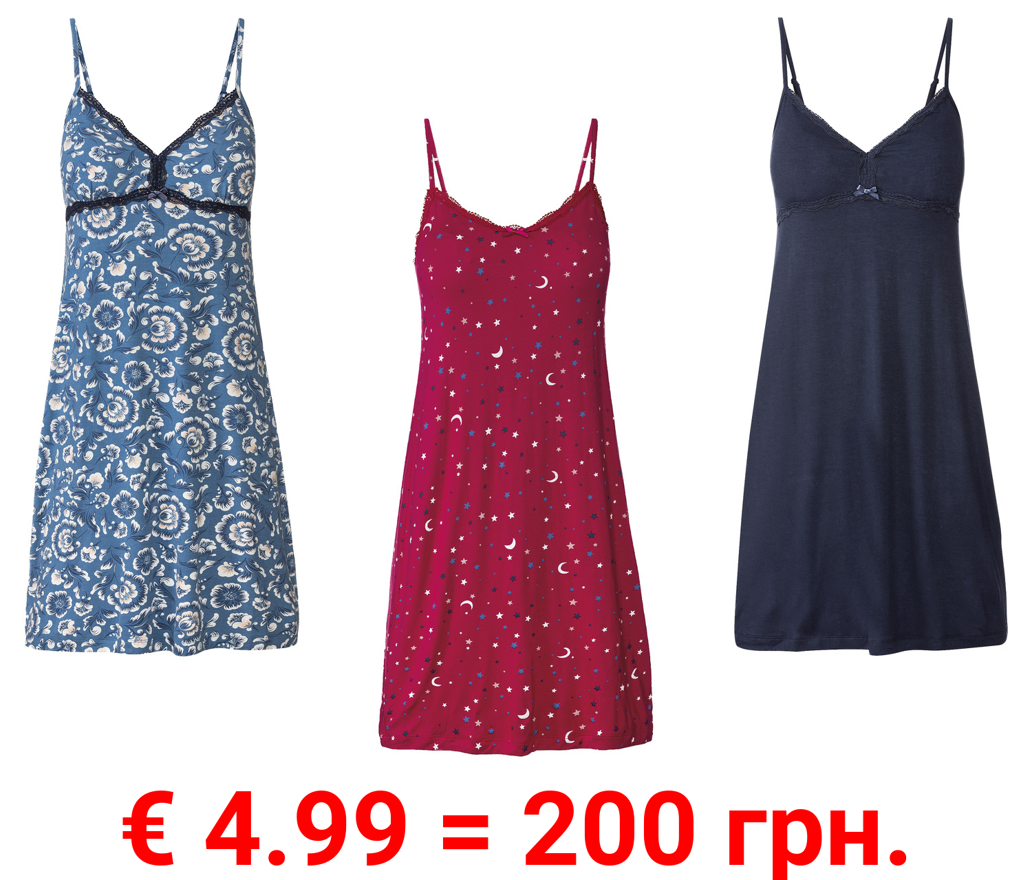 esmara® Damen Negligé mit weicher Spitze