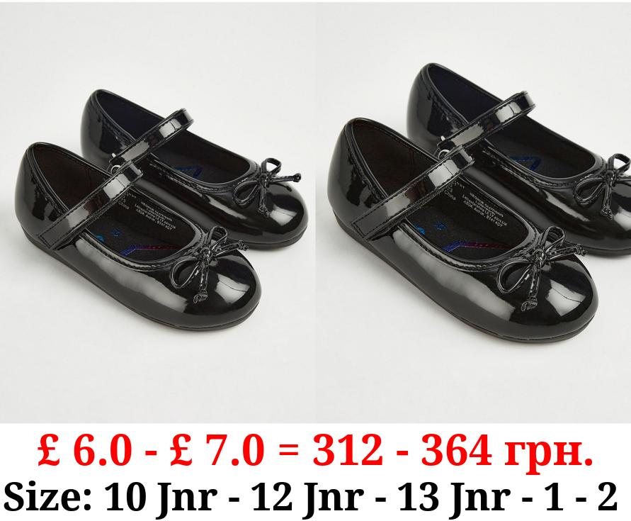 Black Patent Ballet Shoes