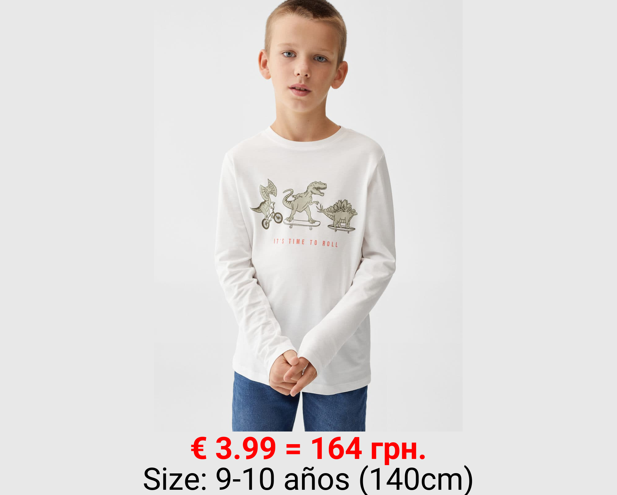 Camiseta manga larga estampada