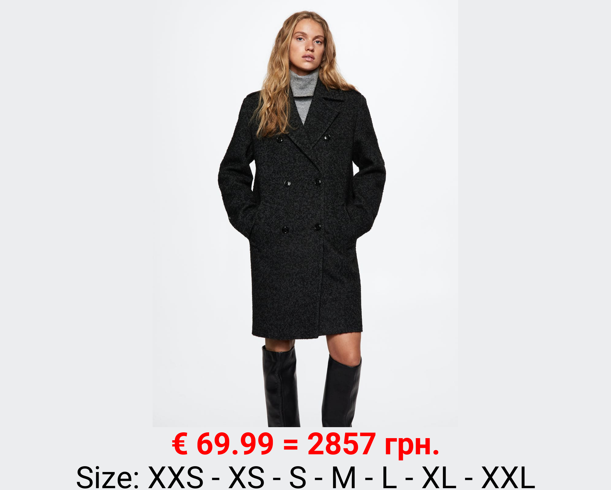 Abrigo cruzado solapas