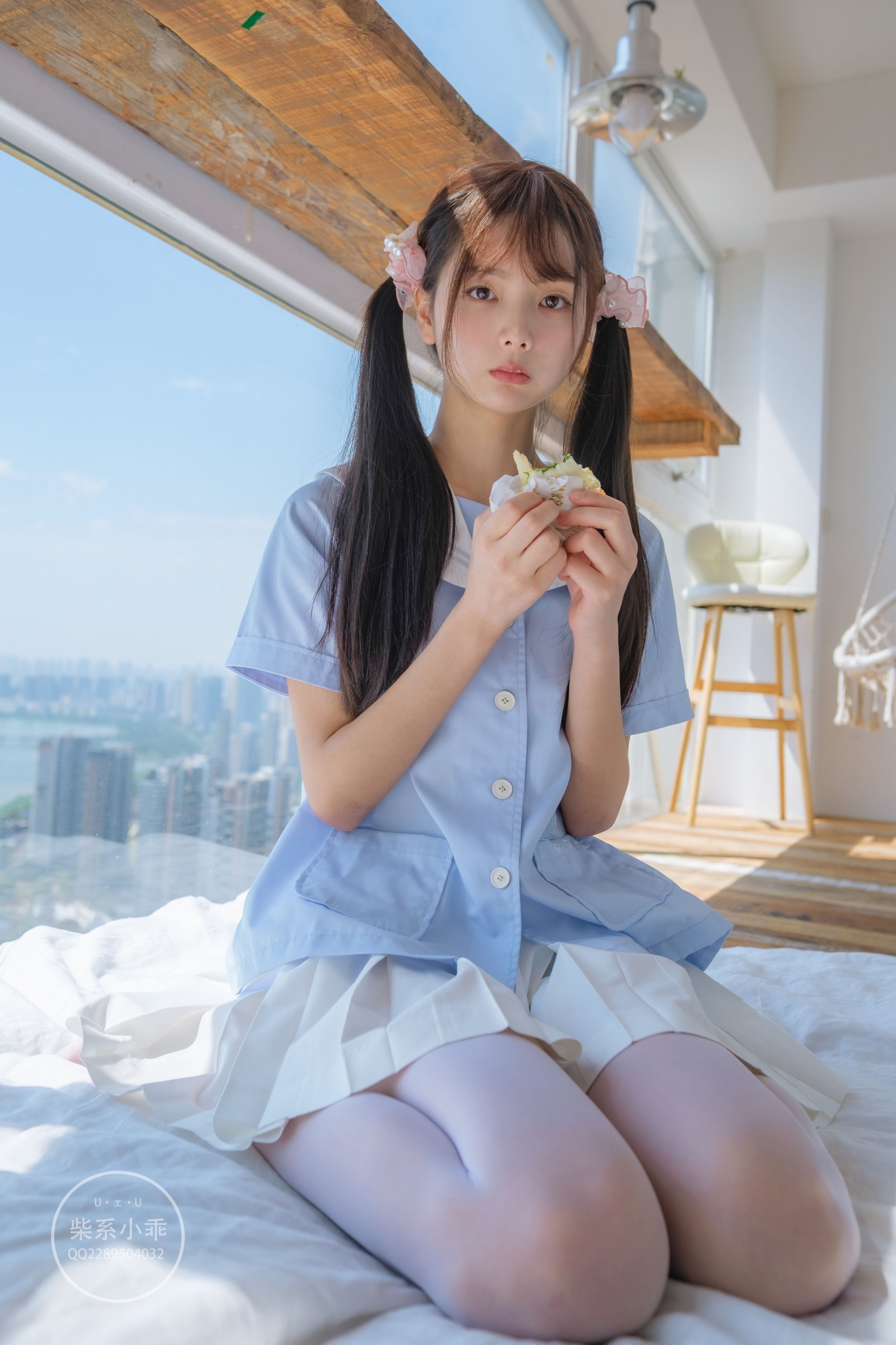 稚乖画册 - NO.01 晴空01 白丝双马尾jk [79P-600MB] 1