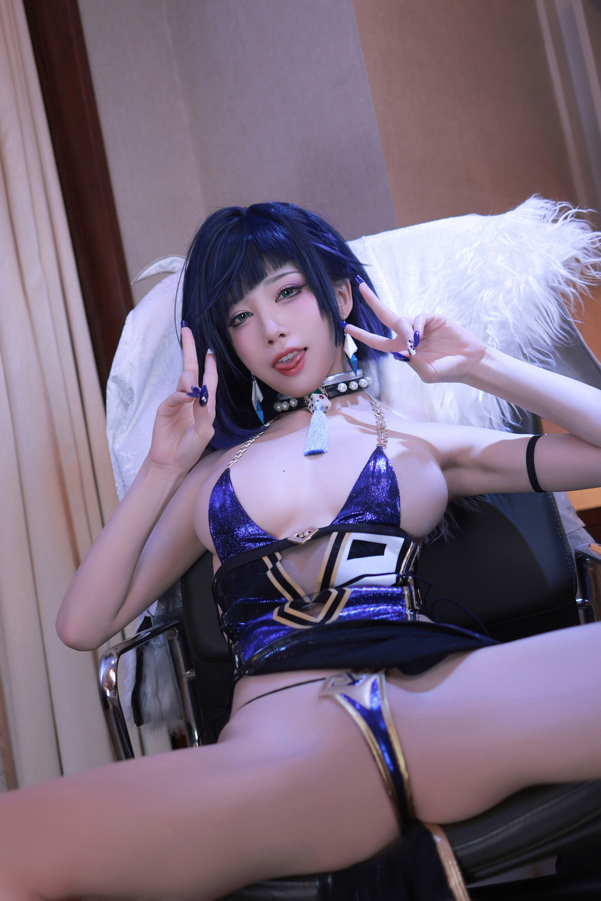 Cosplay 水淼Aqua 夜阑礼服 Set.01 17
