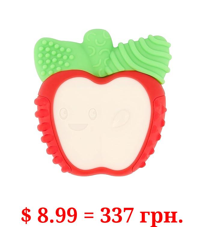 Infantino Lil' Nibblers Vibrating Apple Teether -Sensory Exploration and Teething Relief with Soothing Vibrations and Textures, Red Apple
