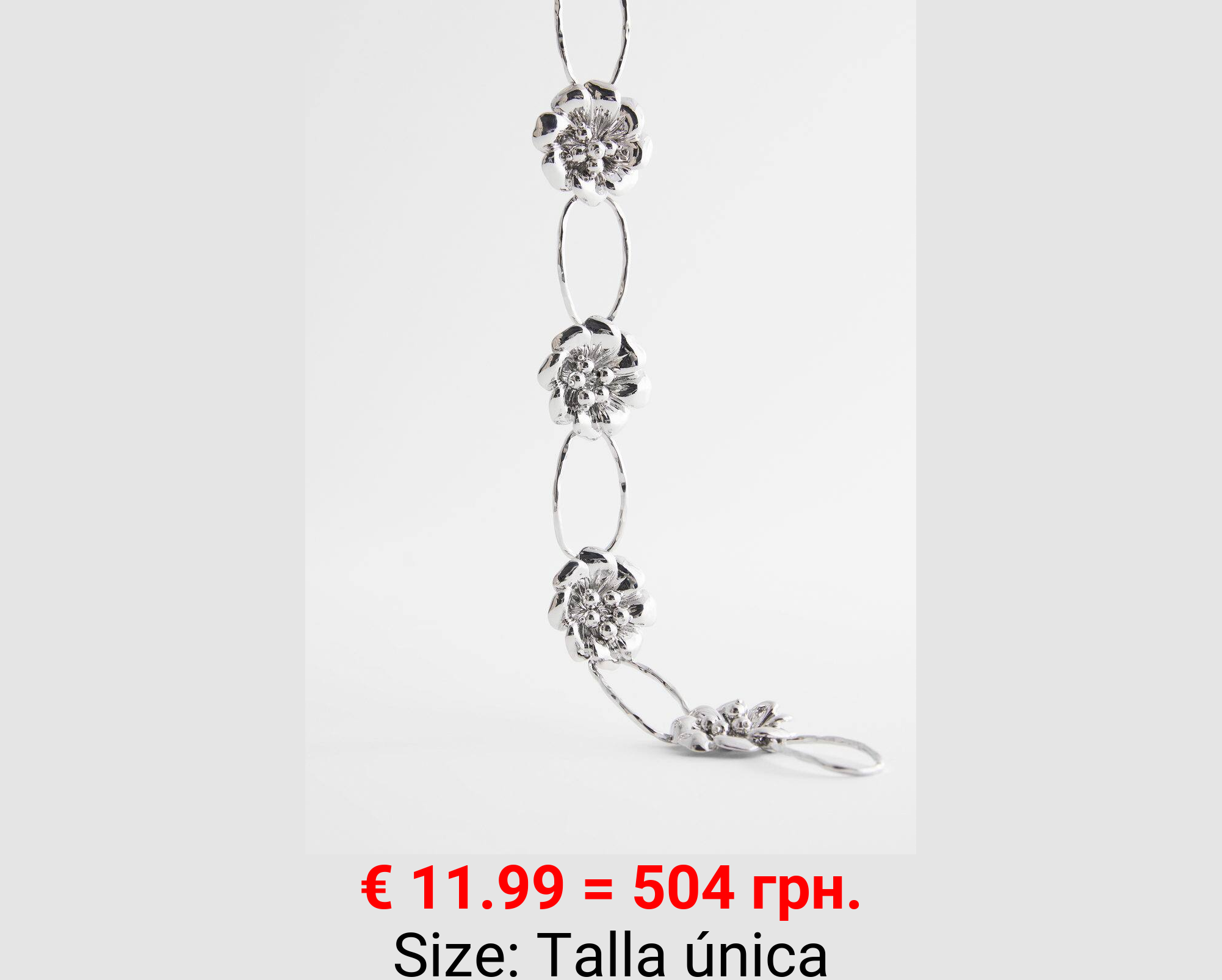 Collar flores metálicas