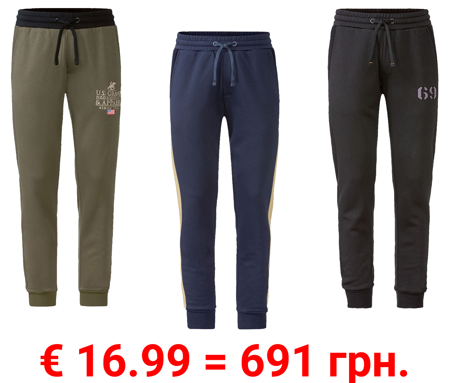 LIVERGY® x Grand Polo Herren Sweathose mit Baumwolle