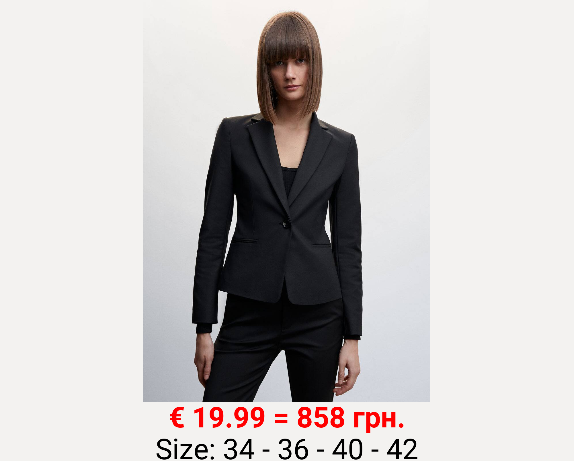 Americana traje estructurada