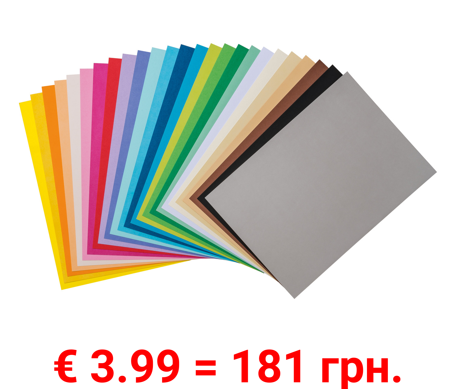 crelando® Tonzeichenpapier-Block / Fotokarton-Block, in 25 Trendfarben