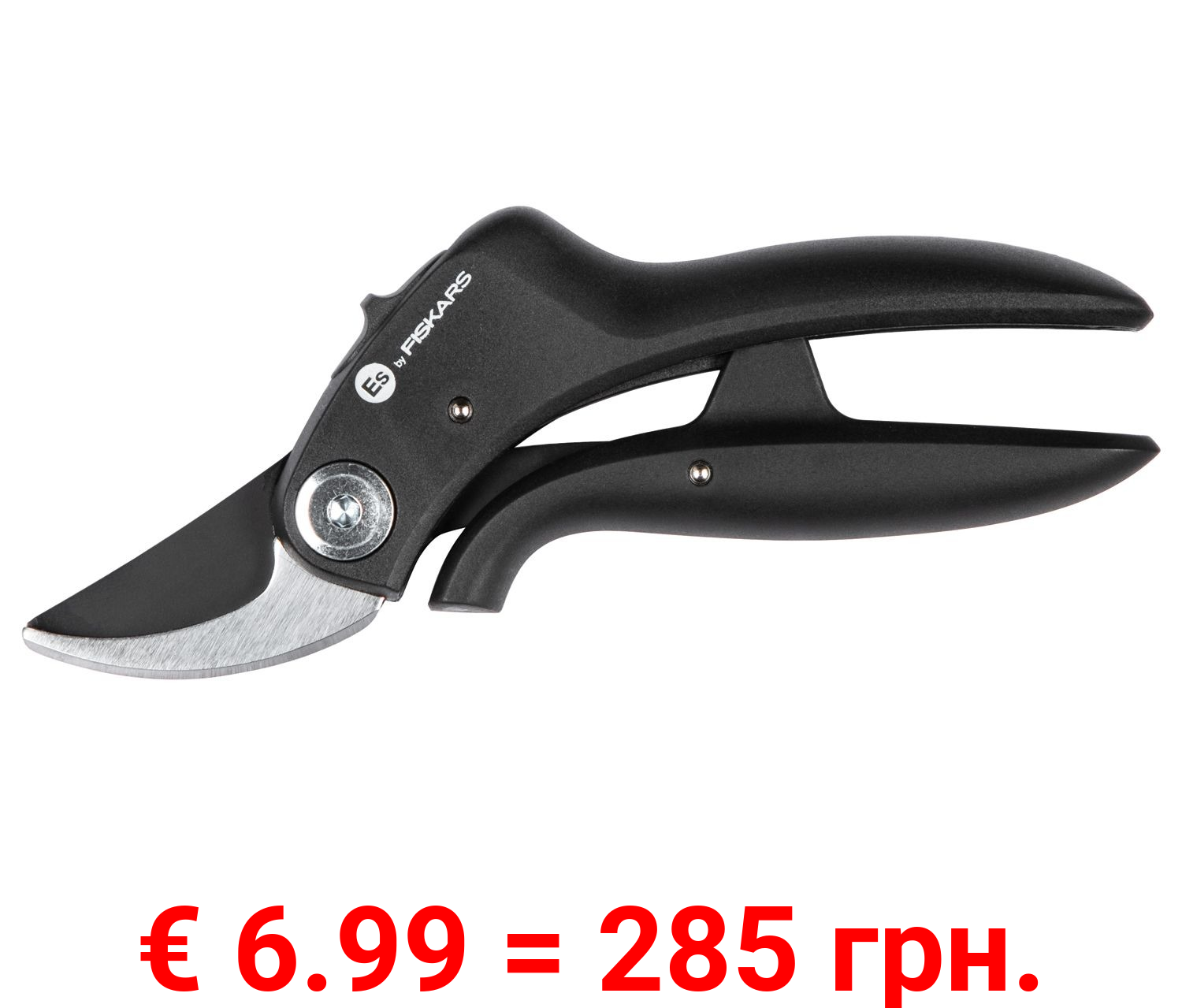 Essential by Fiskars Fiskars Gartenschere, Bypass, Klinge aus Präzisionsstahl, mit Antihaftbeschichtung