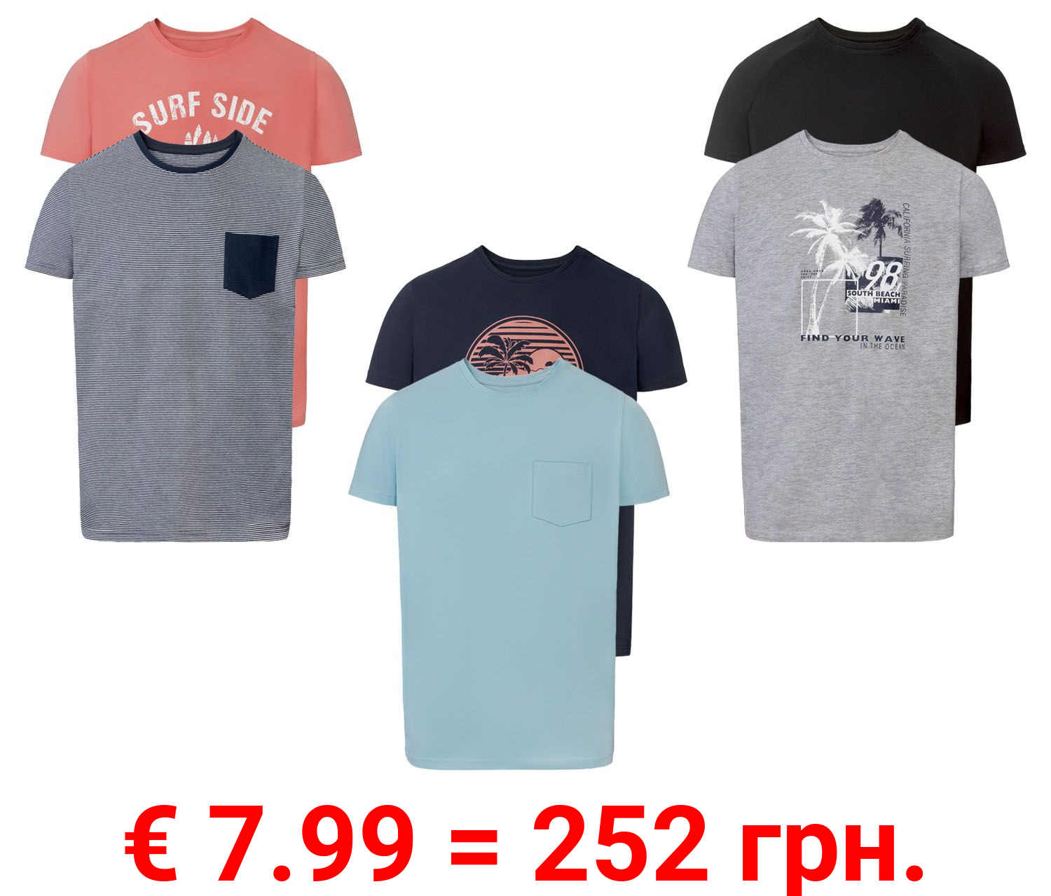 LIVERGY® T-Shirts Herren 2 Stück