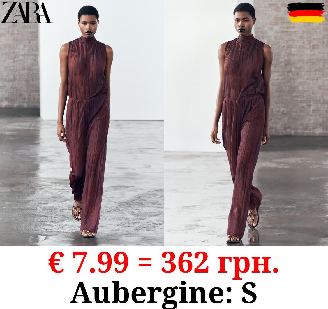 STRETCH TIE-DYE ORGANZA TROUSERS