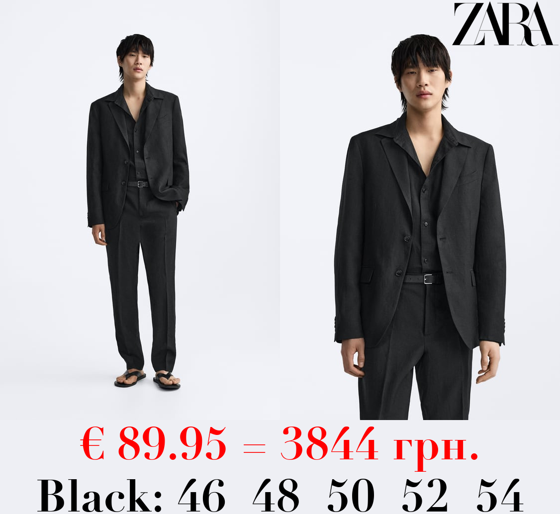 100% LINEN SUIT BLAZER