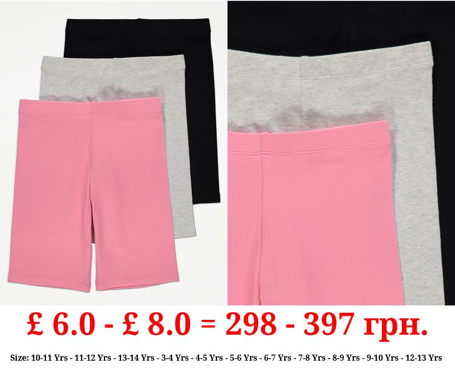 Plain Cycling Shorts 3 Pack