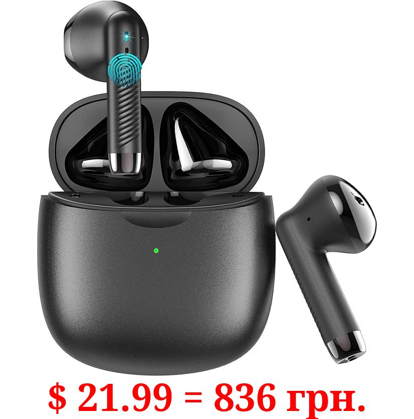 Wireless Earbuds, Bluetooth 5.3 Earbuds Stereo Bass, Bluetooth Headphones in Ear Noise Cancelling Mic, Earphones IP7 Waterproof Sports, 32H Playtime USB C Mini Charging Case Ear Buds for Android iOS