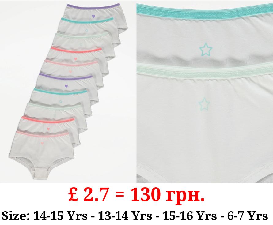 Assorted Rainbow Shape Print Shorts 10 Pack