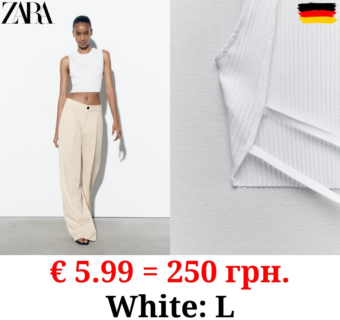 RIBBED TOP WITH OPEN BACK