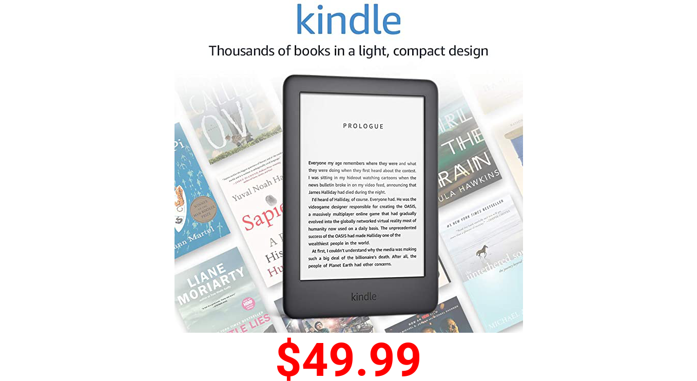 Kindle - Now with a Built-in Front Light - White - Ad-Supported
