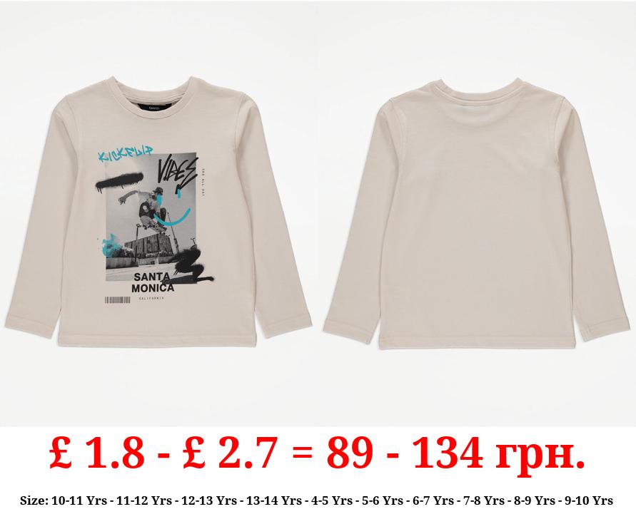 Stone Santa Monica Skater Photo Long Sleeve Top