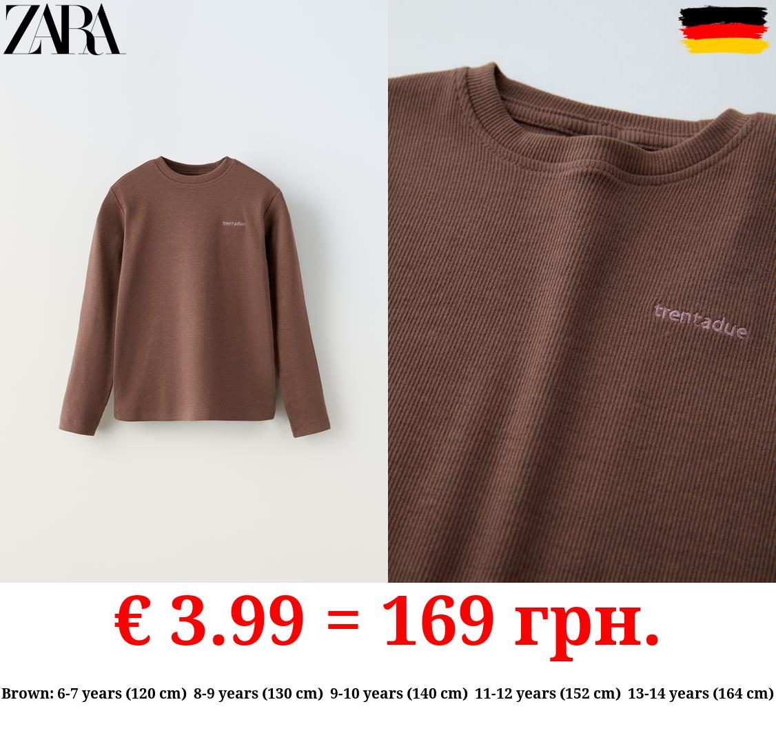 EMBROIDERED RIBBED T-SHIRT