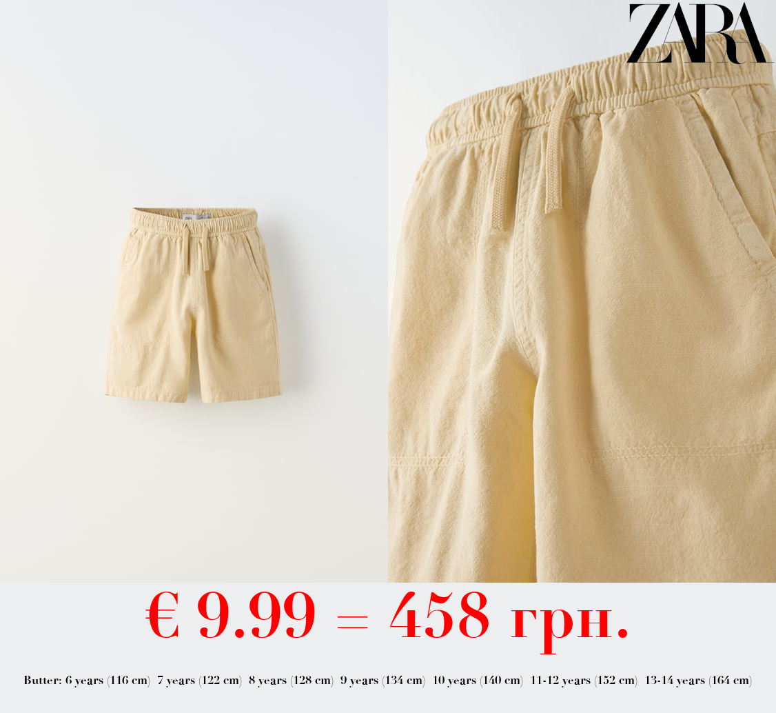 BERMUDA SHORTS WITH CONTRAST TOPSTITCHING