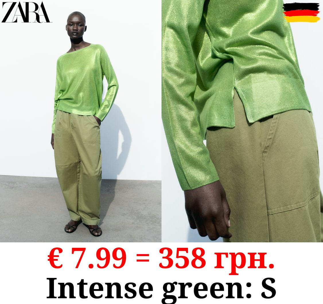 FINE KNIT FOIL SWEATER