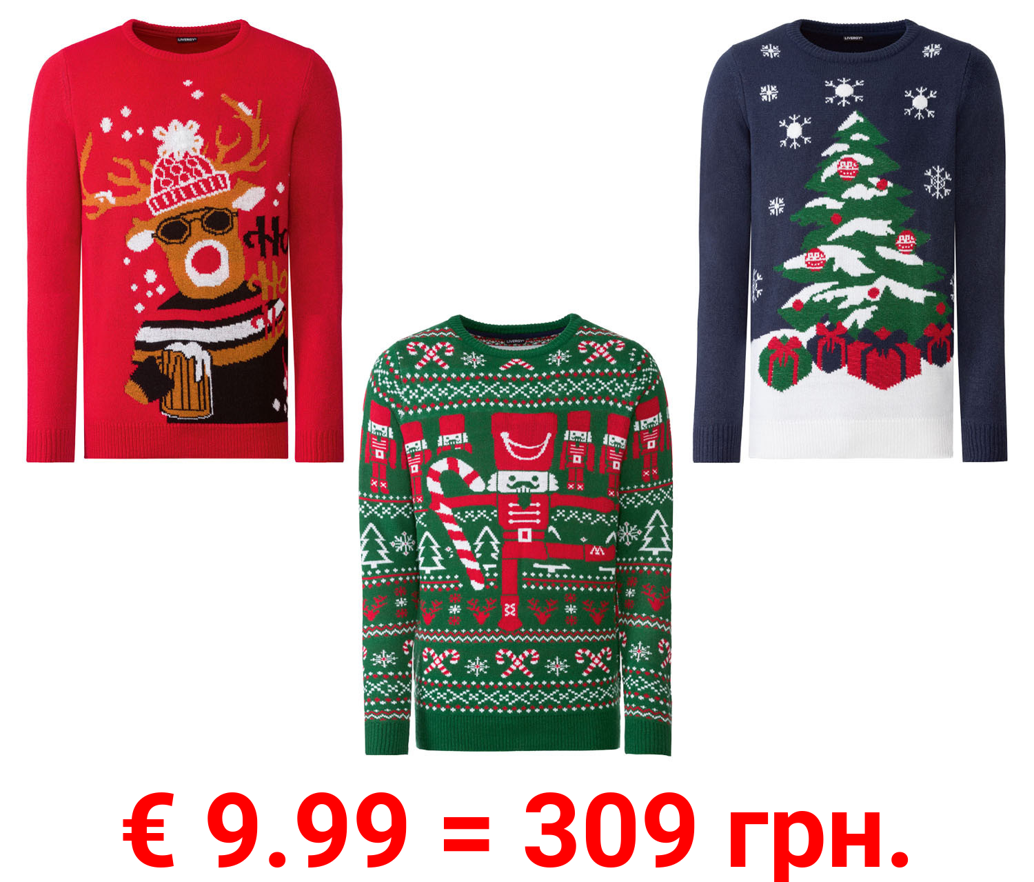LIVERGY® Herren Weihnachts-Pullover