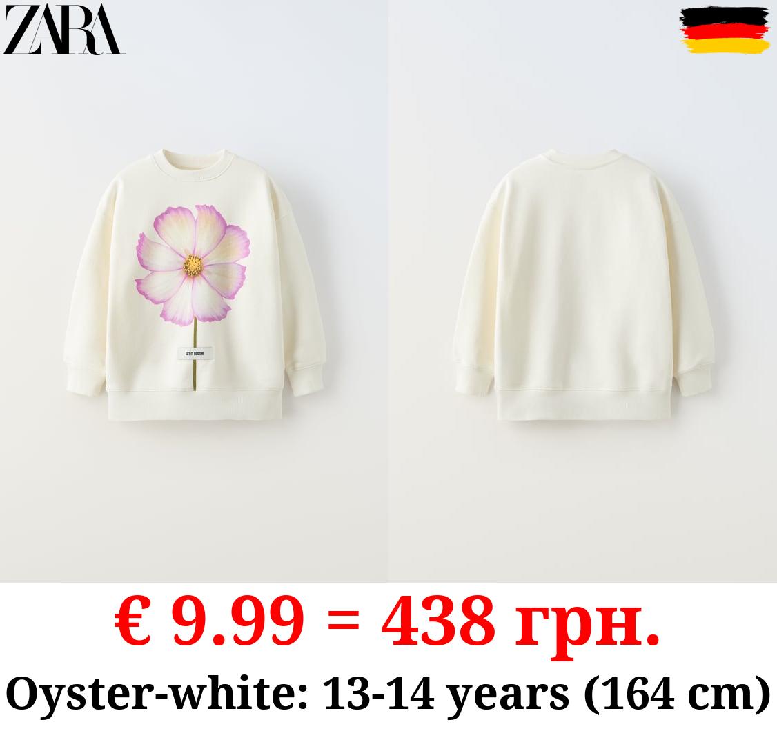 FLORAL PRINT SWEATSHIRT