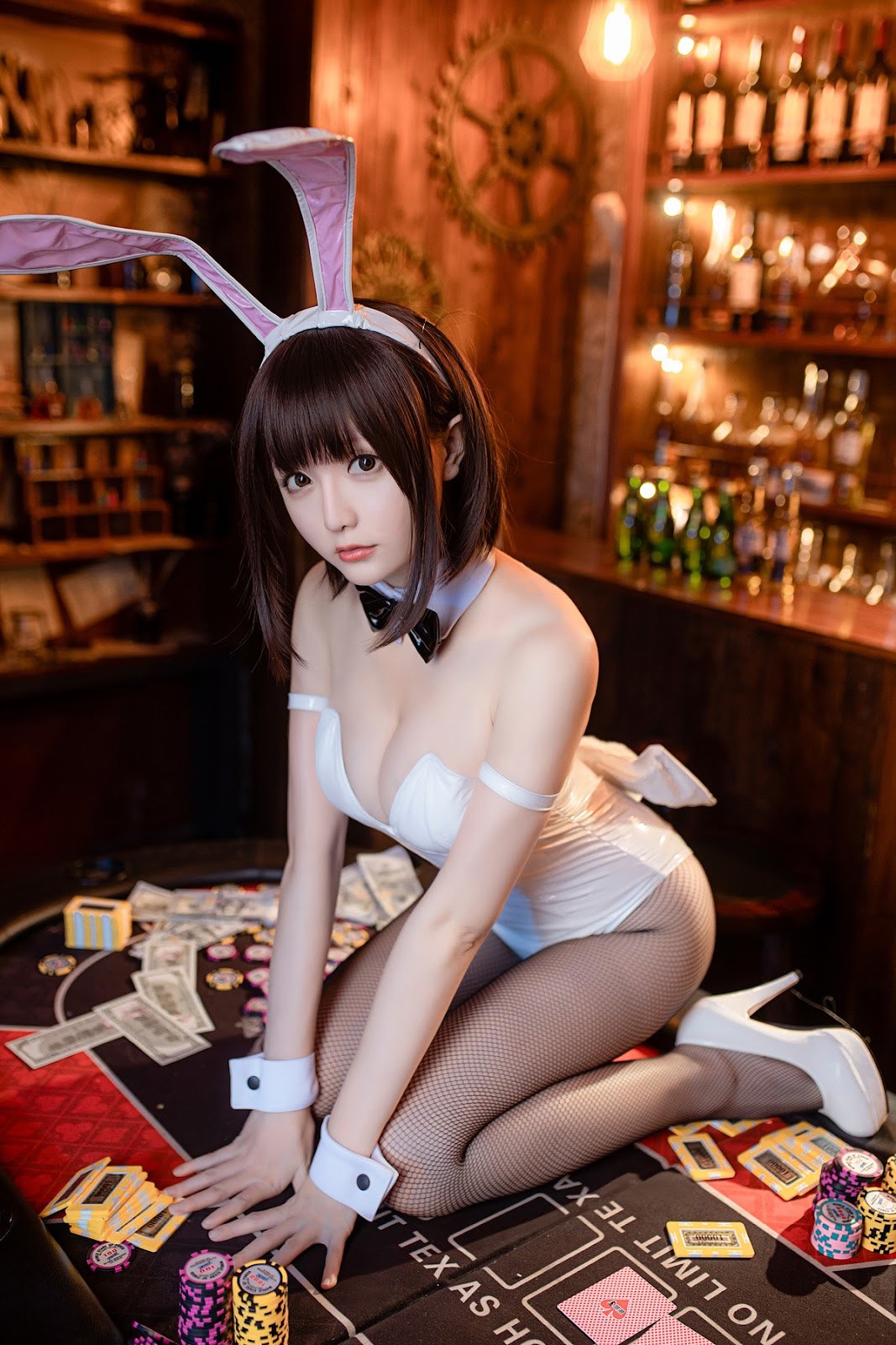 Cosplay 星之迟迟Hoshilily 加藤惠 兔女郎 16