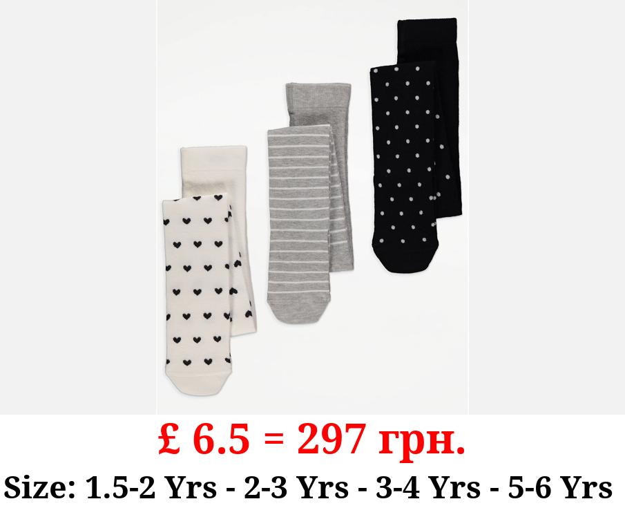 Patterned Tights 3 Pack