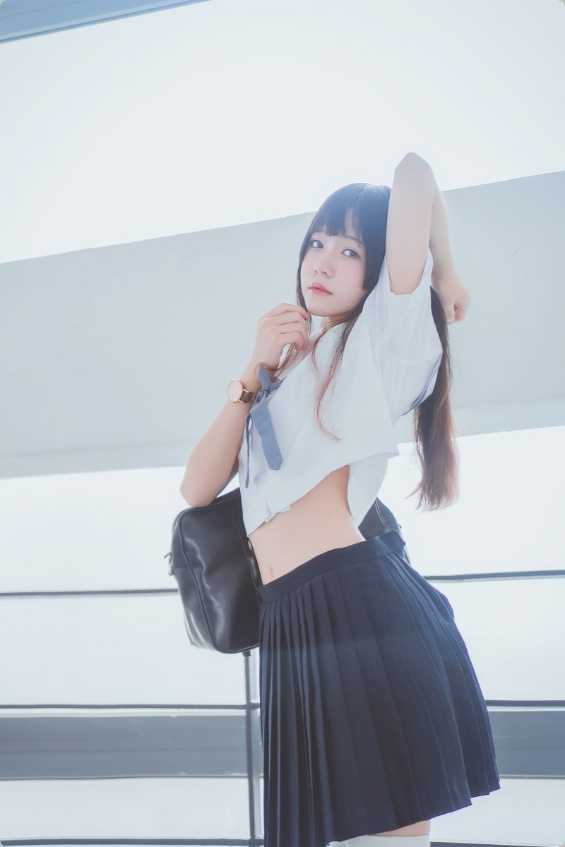 [Cos]桜桃喵 - 蓝白水手服 [39P] 2