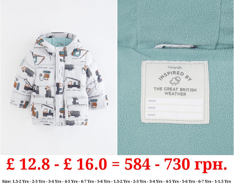 Grey Vehicle Padded Coat