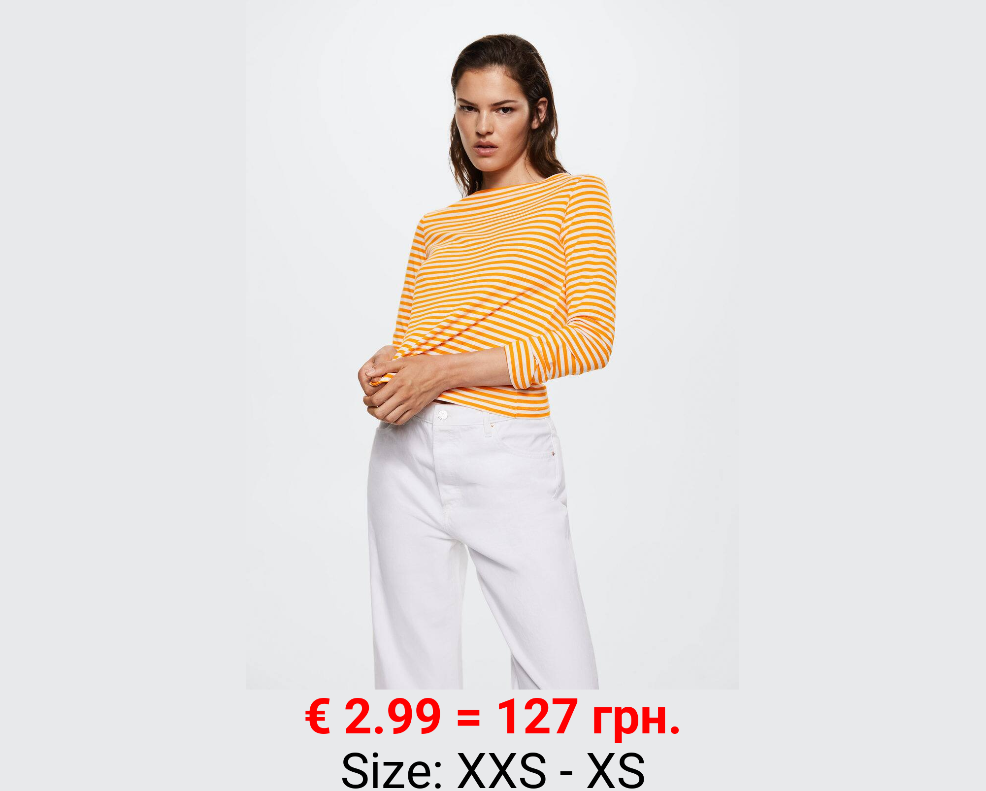 Camiseta cuello barco algodón