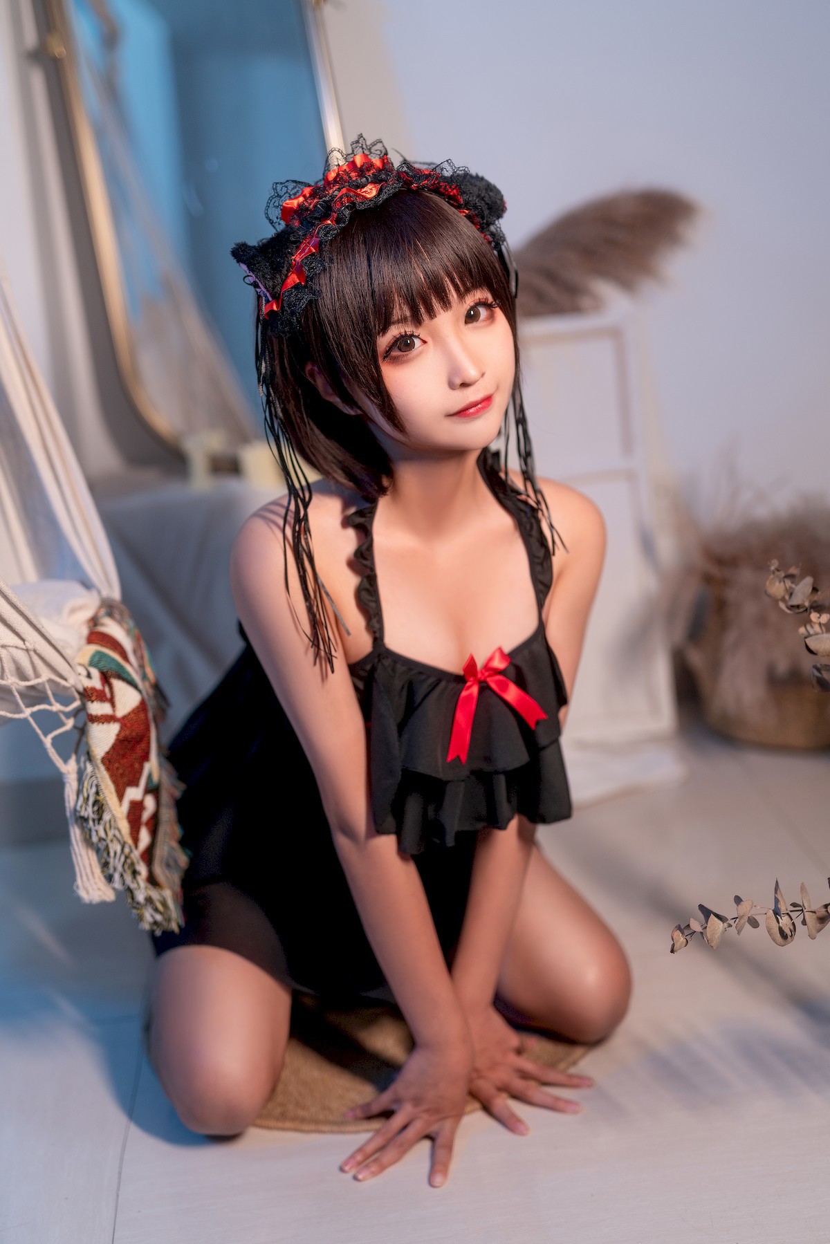 蠢沫沫 Cosplay 黑睡裙 Black Nightdress 39