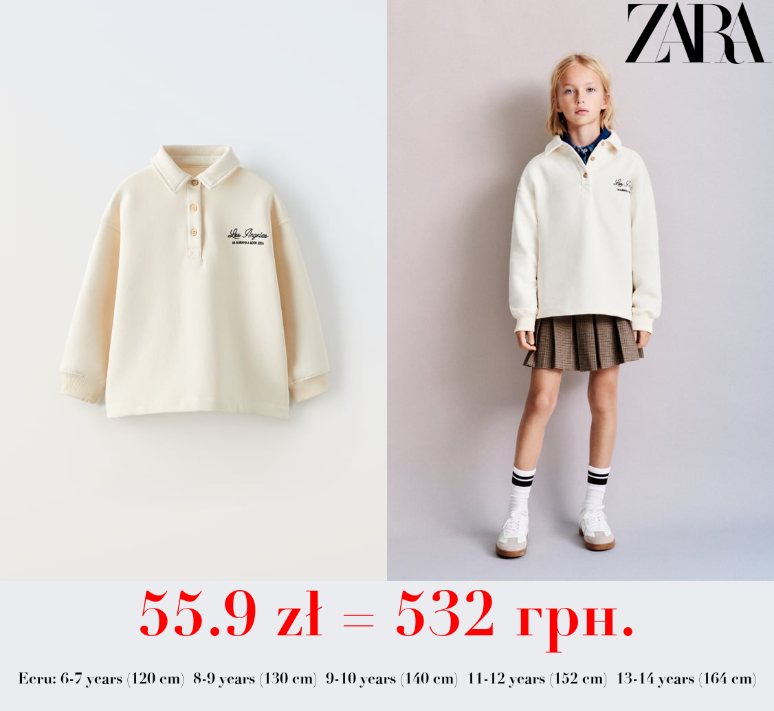 EMBROIDERED POLO SWEATSHIRT