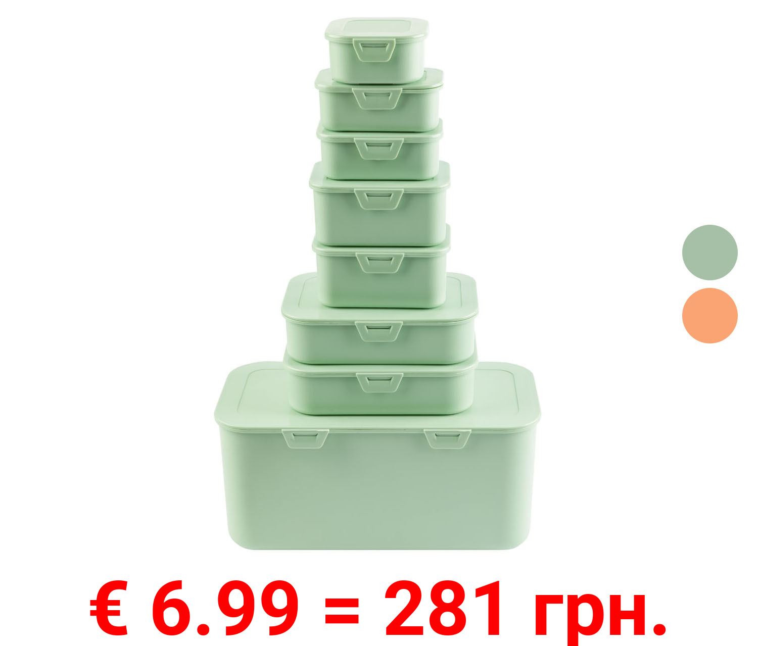 ERNESTO® Frischhaltedosen-Set, mit Klickverschluss, 8-teilig