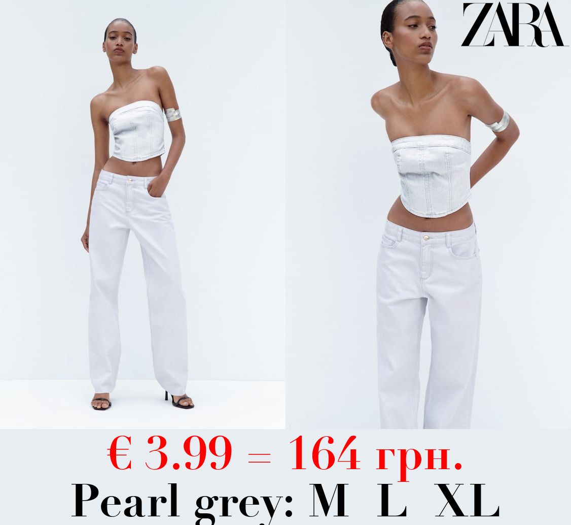 STRAPLESS METALLIC BUSTIER TOP