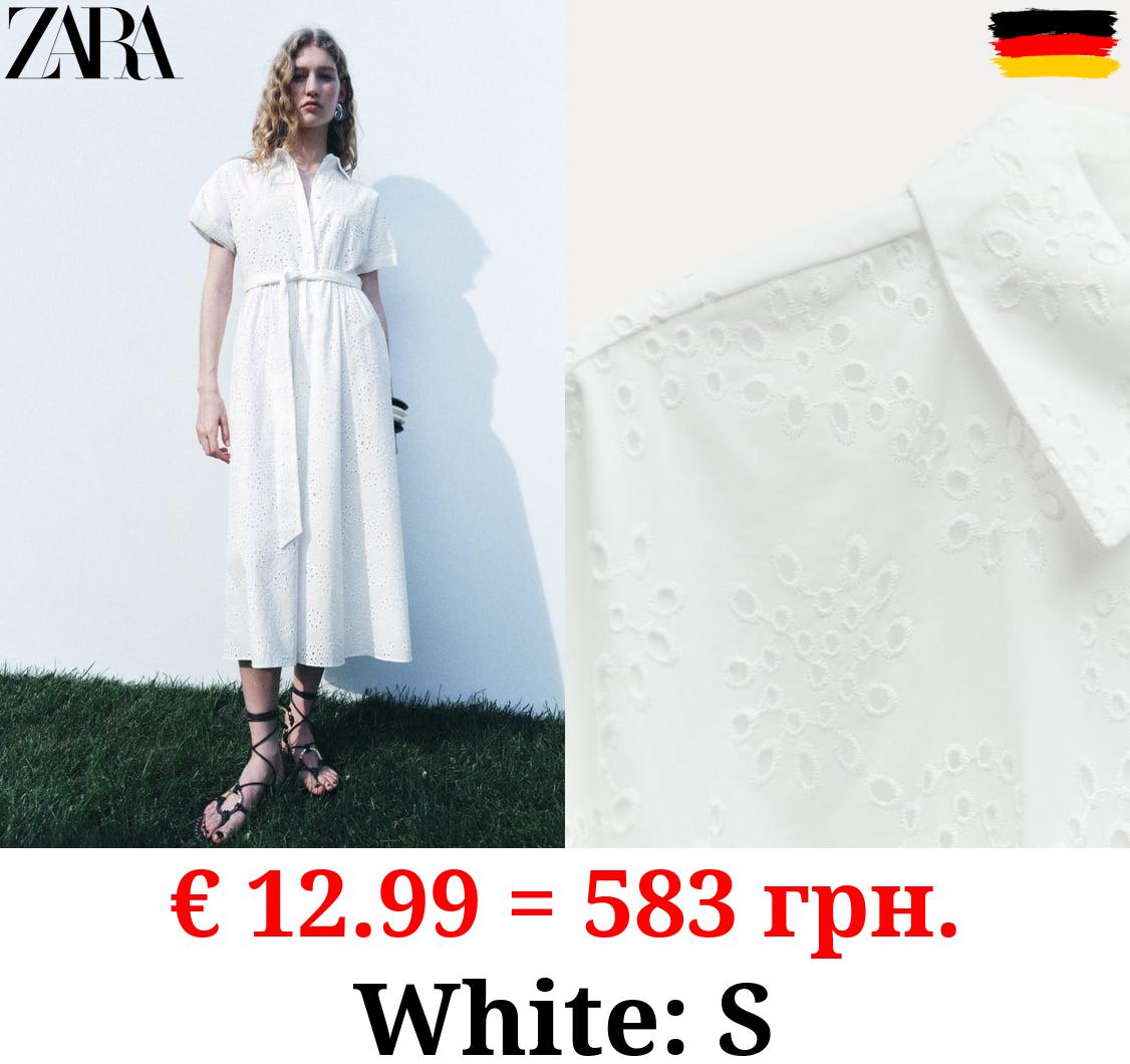 ZW COLLECTION CUTWORK EMBROIDERY DRESS