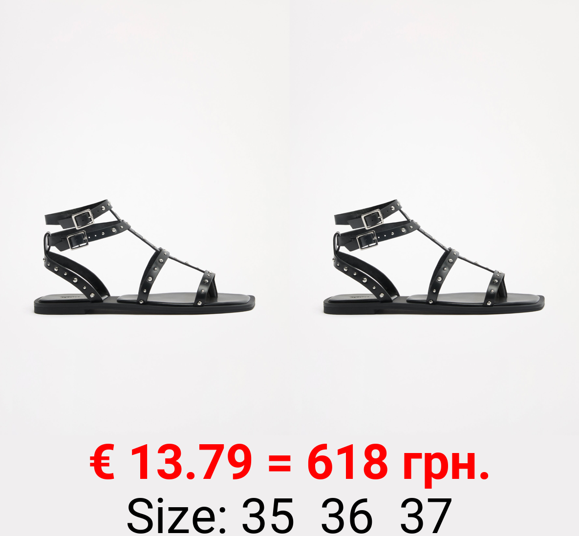 Studded flat sandals