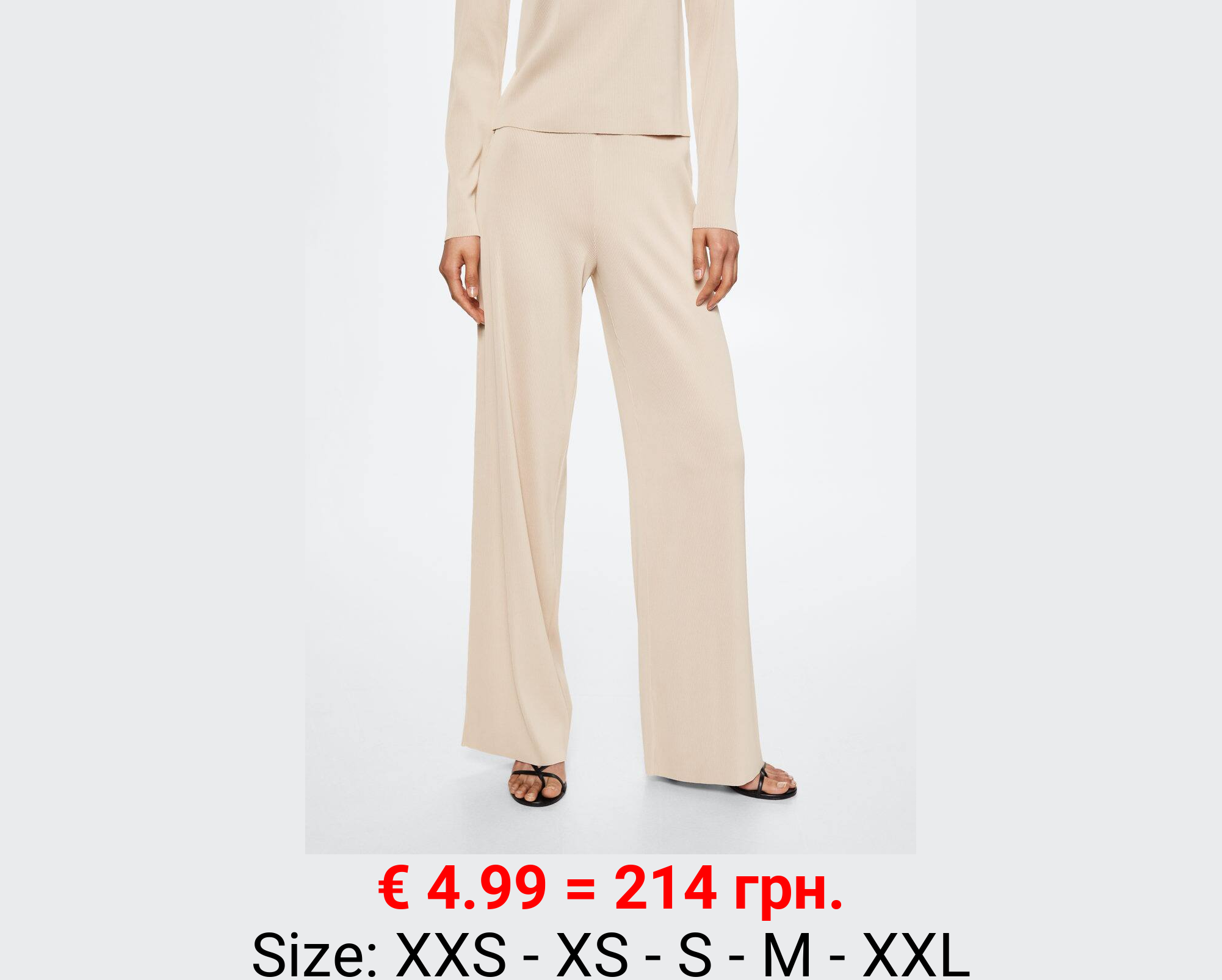 Pantalón palazzo plisado