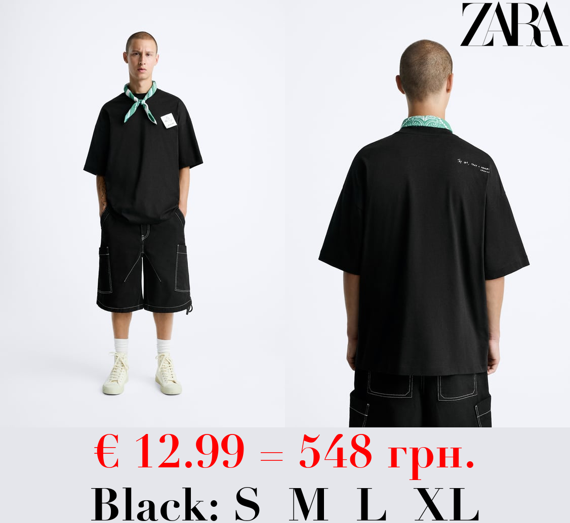 SLOGAN PATCH T-SHIRT