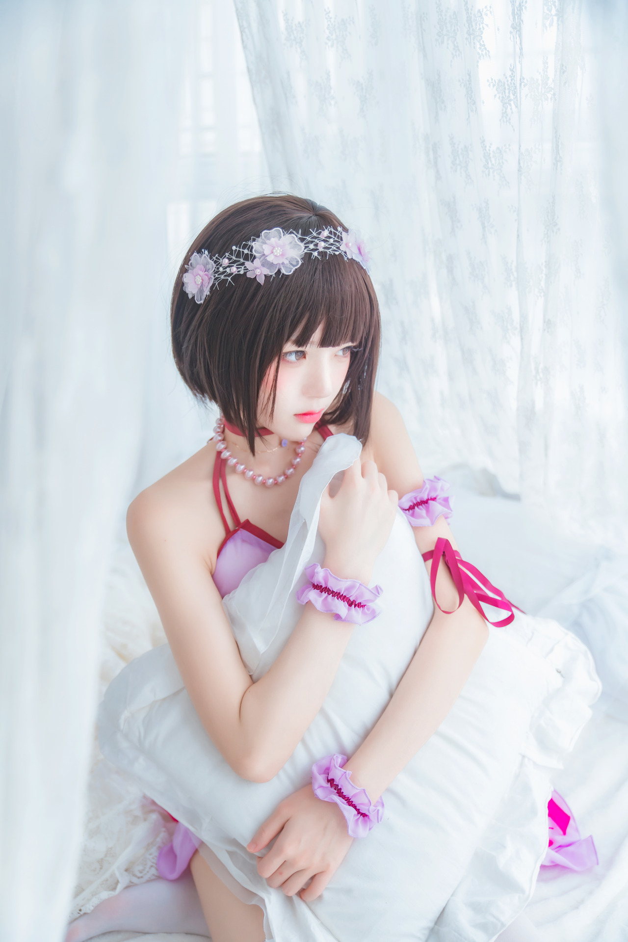 [桜桃喵] 加藤惠 Megumi Kato 紫色小睡裙 11