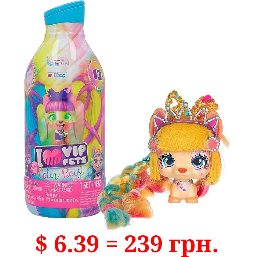 IMC Toys VIP Pets Color Boost - Includes 1 VIP Pets Doll, 9 Surprises, 6 Accessories| Kids Age 3+ (712003)