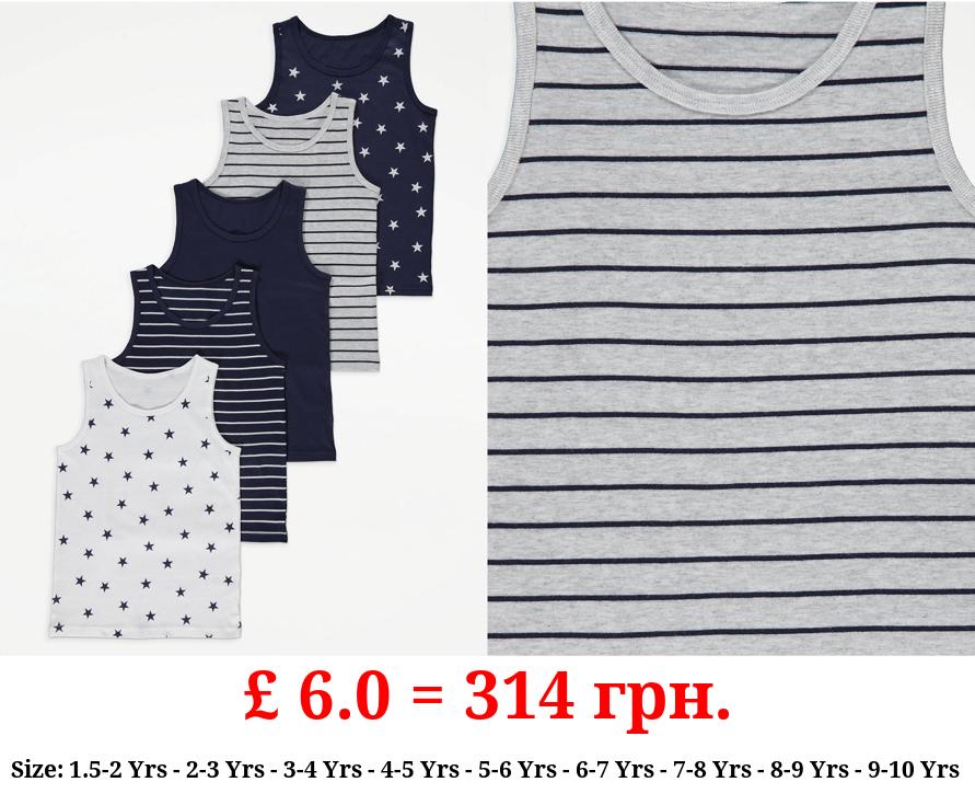 Star and Stripe Vests 5 Pack