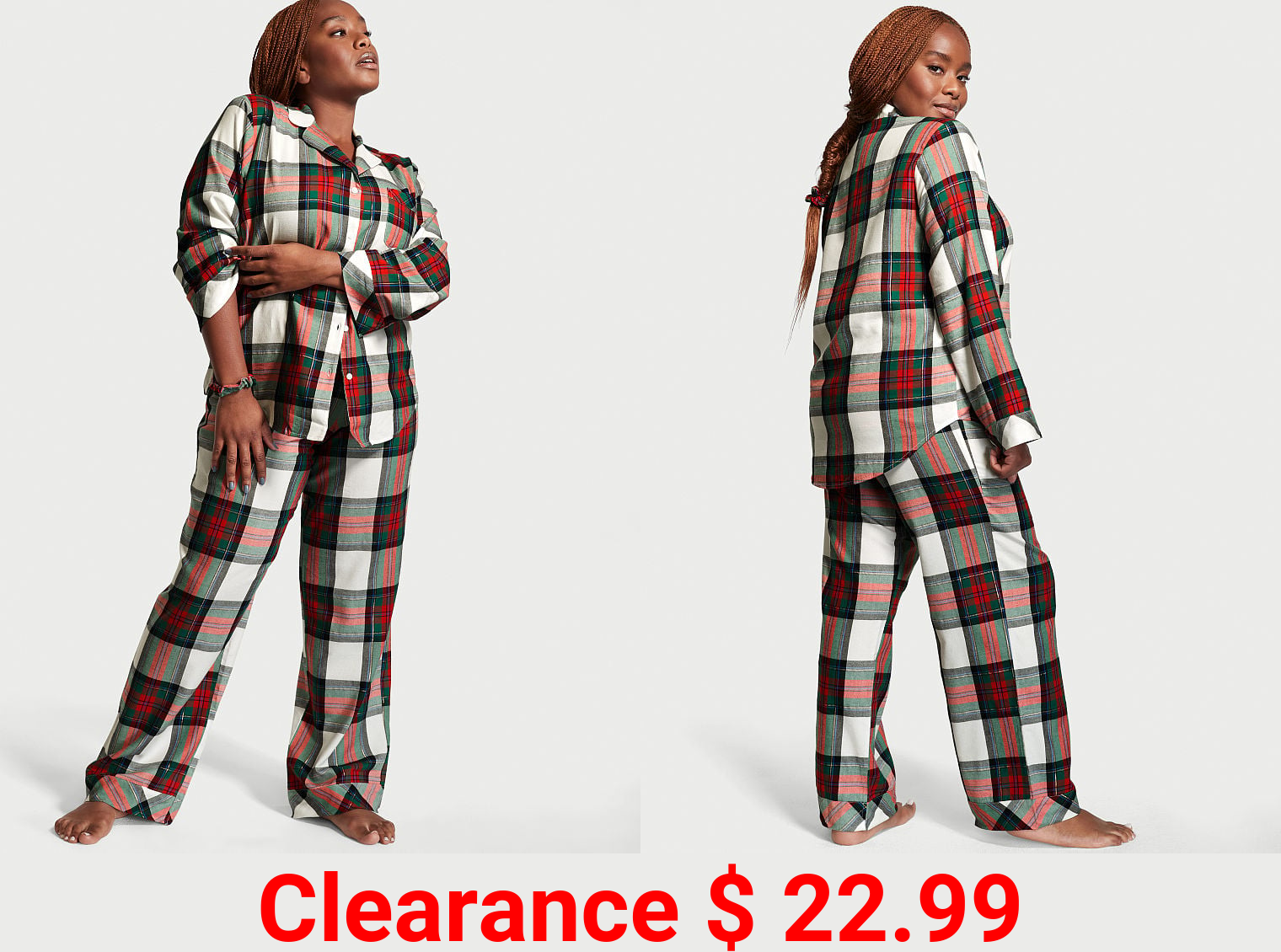 Flannel Long Pajama Set