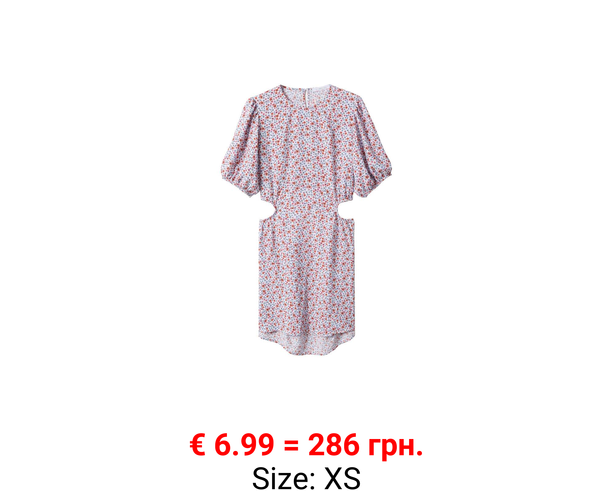 Vestido estampado abertura 