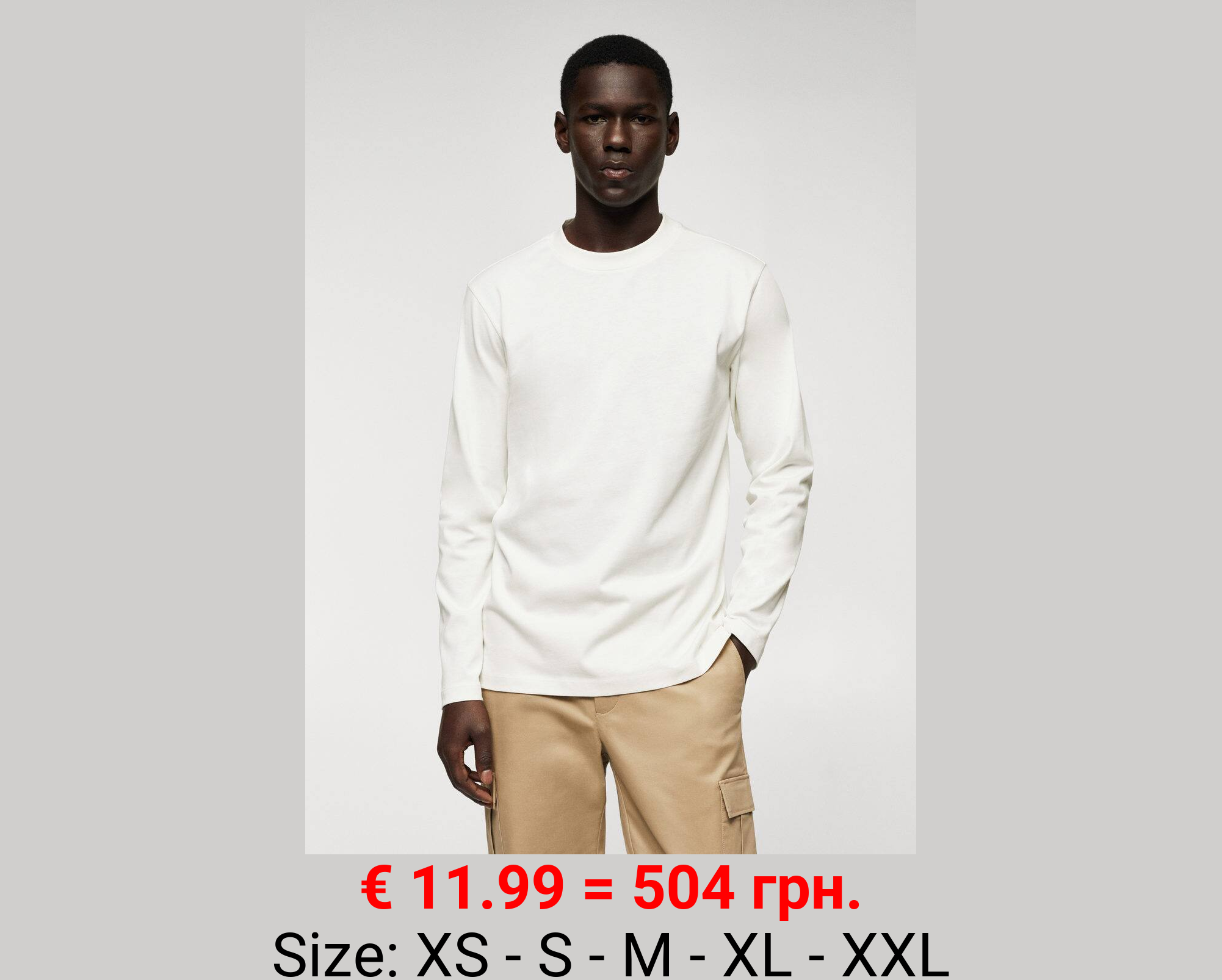 Camiseta algodón manga larga