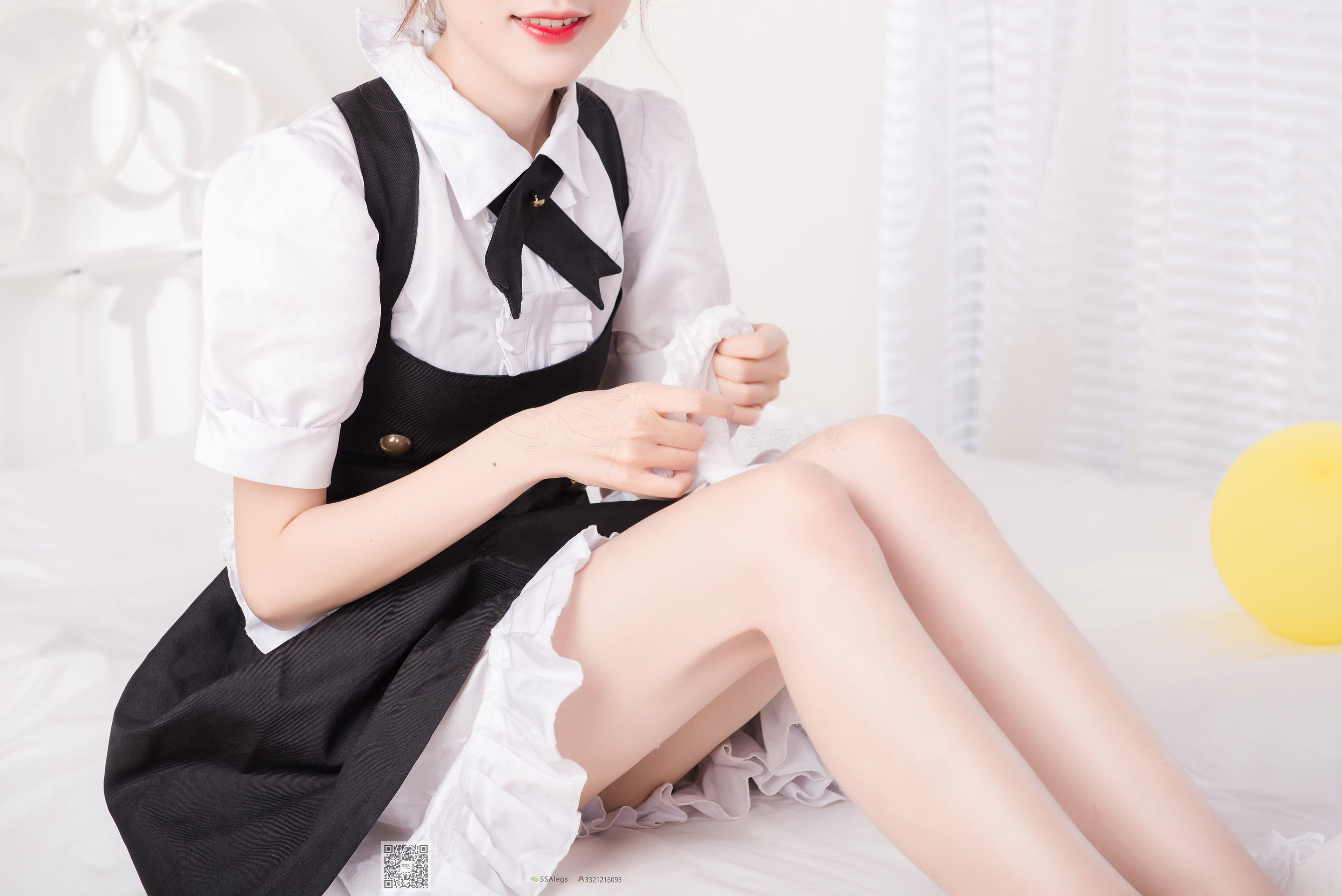 [SSA丝社]超清写真_No.025_甜美凤琪琪_女仆长筒丝袜-写真图集共95P 5
