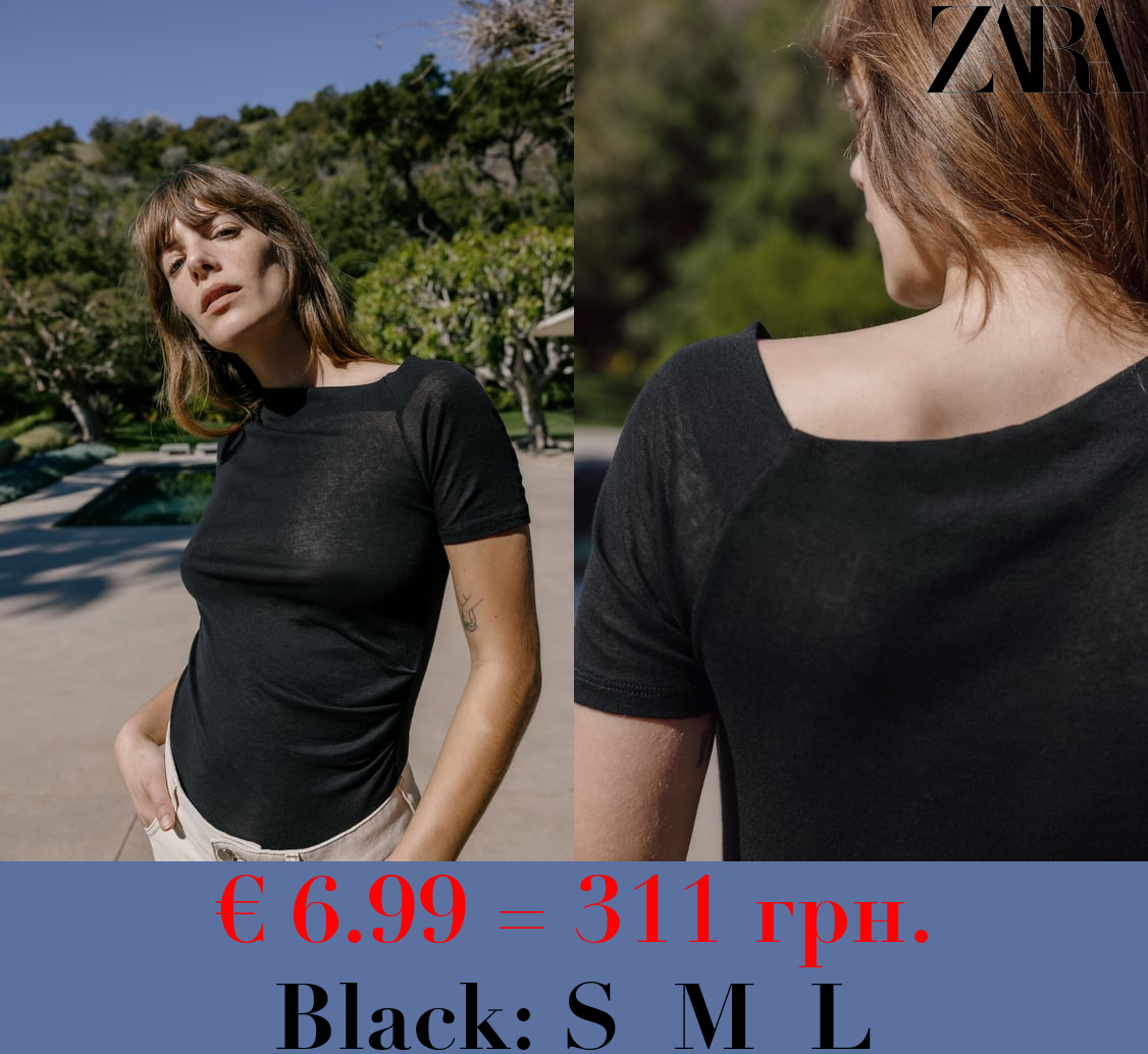 LIGHTWEIGHT TOP WITH ASYMMETRIC NECK